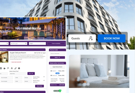Direct hotel booking engine for increasing online reservations without commission